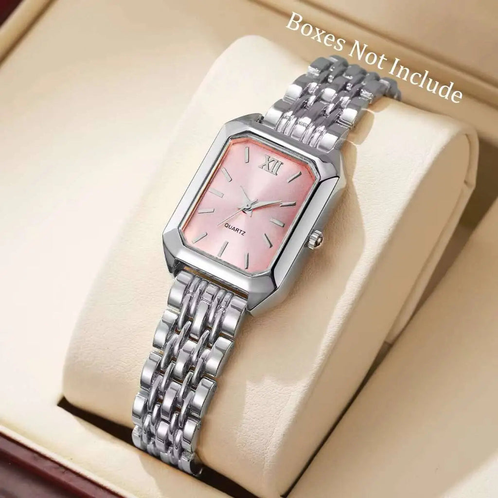 Fashion Rectangle Women Quartz Watch Luxury Analog Wristwatches Reloj Mujer Girls Clock Gift（Without Box） Quick Pick Grocers