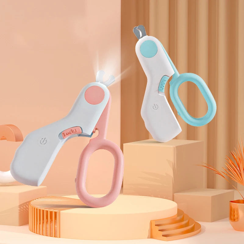 LED Light Cat Dog Nail Clipper Cutter Professional Pet Claw Trimmer with Safety Lock Puppy Kitten Animals Care Grooming Tool Kit Econic Blanks