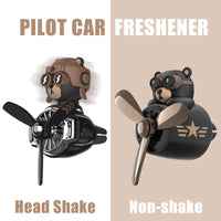 Rotating airplane pilot bear car air fresheners accessories interior decorations fan vent clips perfume fragrance diffuser aroma Econic Blanks