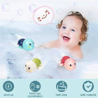 Baby Bath Toys Bathing Cute Swimming Turtle Whale Pool Beach Classic Chain Clockwork Water Toy For Kids Water Playing Toys Quick Pick Grocers
