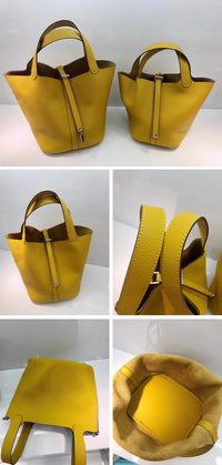 MENDY Women Bags Handbags Bucket Bag Real Leathe Fashion Tote Bag Genuine Leather Luxury Desginer Big Size Large Lady Hand Bags Quick Pick Grocers