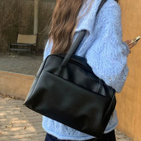Portable Texture Tote Bag for Women, Shoulder Underarm Bag, Commuting Bag, Large Capacity, Niche Design, Autumn Winter Handbags Quick Pick Grocers