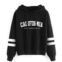 California Womens Tracksuit Casual Stripe Versatile Hooded Sweatshirt or Pants or Suit Simplicity Hot Sales Street Outfits S-3XL Quick Pick Grocers