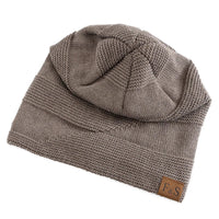 New Unisex Slouchy Winter Hats Add Fur Lined Men And Women Warm Beanie Cap Casual Label Decor Winter Knitted Hats Purest Peak