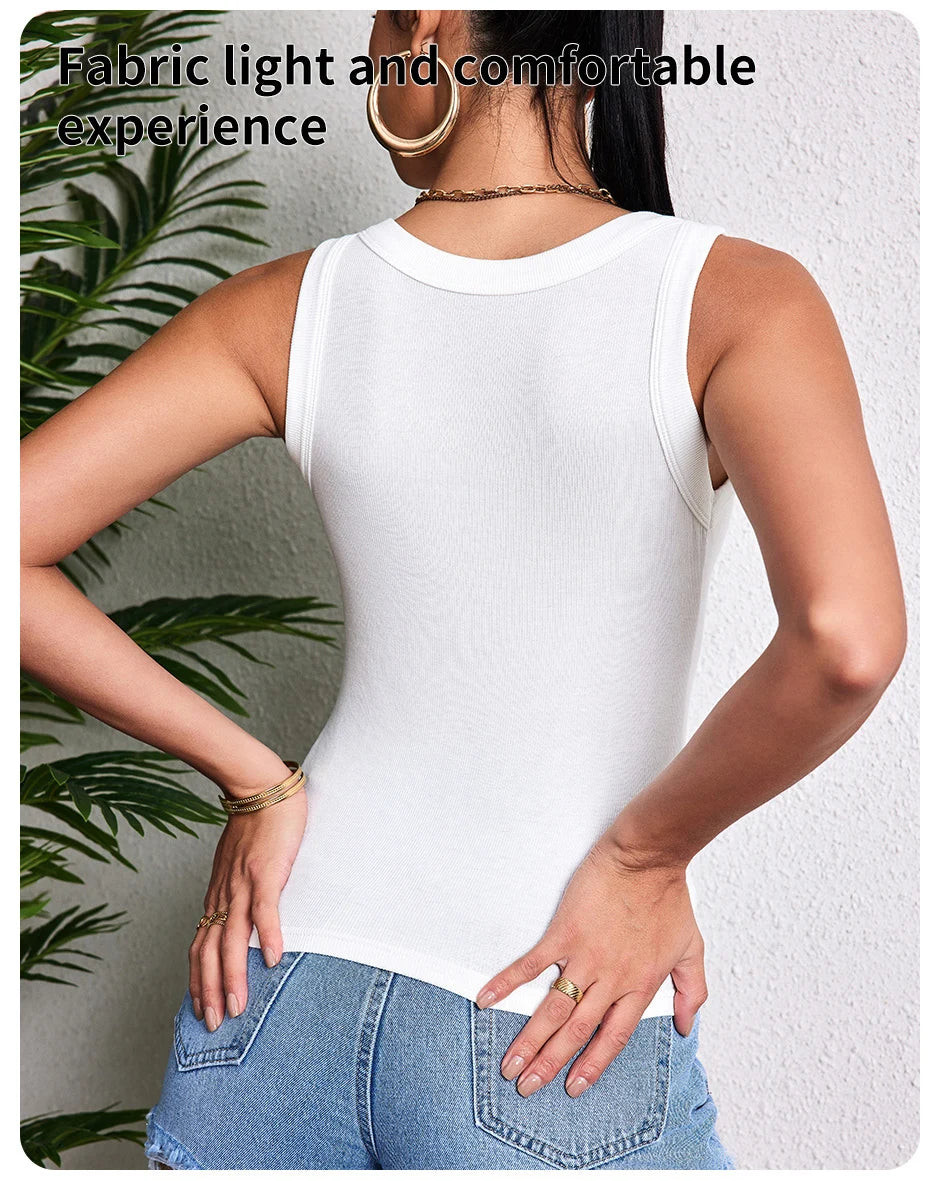 3-piece Ladies Solid Color Vest Fashion Joker Young Woman Threaded Camisole Quick Pick Grocers