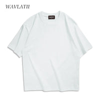 WAVLATII Oversized Summer T shirts for Women Men Brown Casual Female Korean Streetwear Tees Unisex Basic Solid Young Cool Tops Quick Pick Grocers