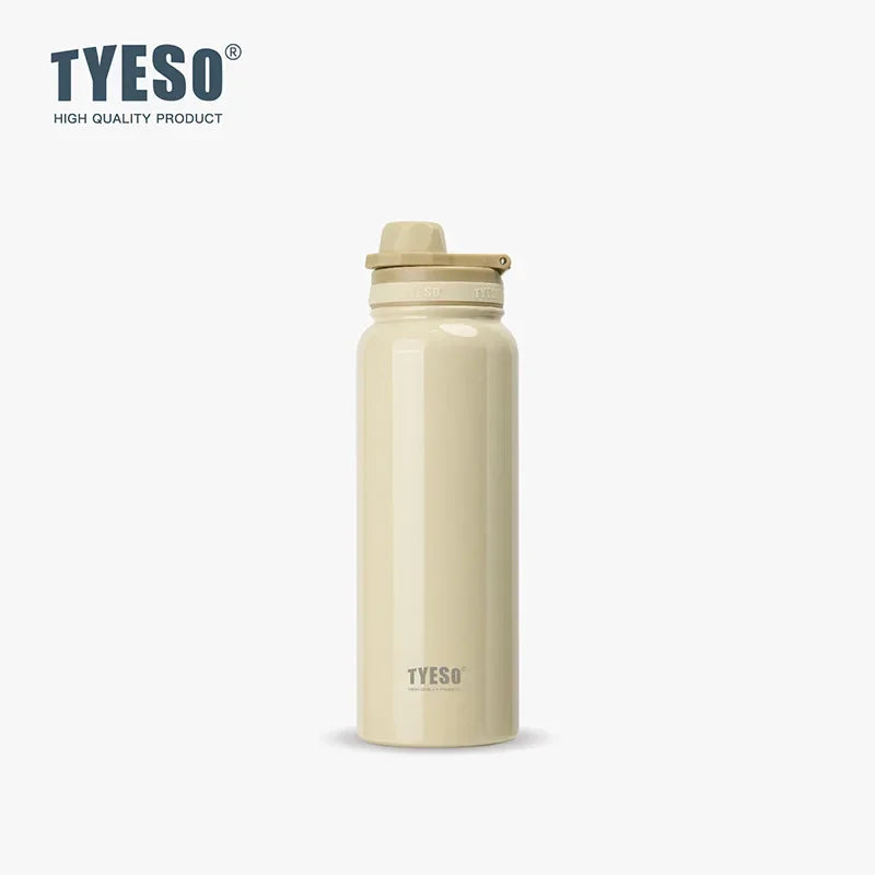 TYESO Stainless Steel Thermal Water Bottle Portable Tumbler Sport Vacuum Flask Keeps Cold and Heat Thermal Mug Car Insulated Cup Quick Pick Grocers