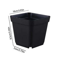 Seedling Pots 50Pcs Square Plant Seeding- Planting Cup Plastic Deep Nursery Tree Pot Flower Plant Container Pot Garden Grow Quick Pick Grocers