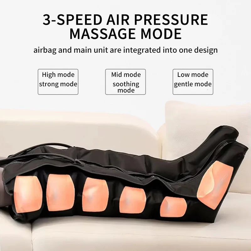 JinKairui Electric Pneumatic Leg Massager Extended Version for Deep Relaxation of Thighs, Calves and Feet with Remote Control Purest Peak
