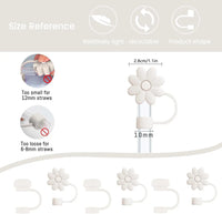 Cup Accessories for Stanley Cup Set of 9 Straw and Brush and 1 Flower Charm Chain 3 Spill Proof Stopper Flowers Straw Cover Boot Quick Pick Grocers