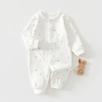 Charming Baby Romper for Spring & Fall, Soft Pure Cotton Onesie, Princess & Prince Style, Perfect Infant Crawling Suit. Purest Peak