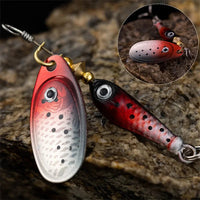 Rotating Metal Spinner Fishing Lures 9.1g 7cm Rotating Sequin Artificial Hard Baits Crap Bass Pike Treble Hook Fishing Tackle Econic Blanks