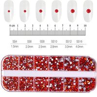 180pcs AB Flatback Glass Nail Art Rhinestones Multi-shape Mixed Diamond Gems Blue Purple Crystal Stones For DIY Nail Decoration Econic Blanks