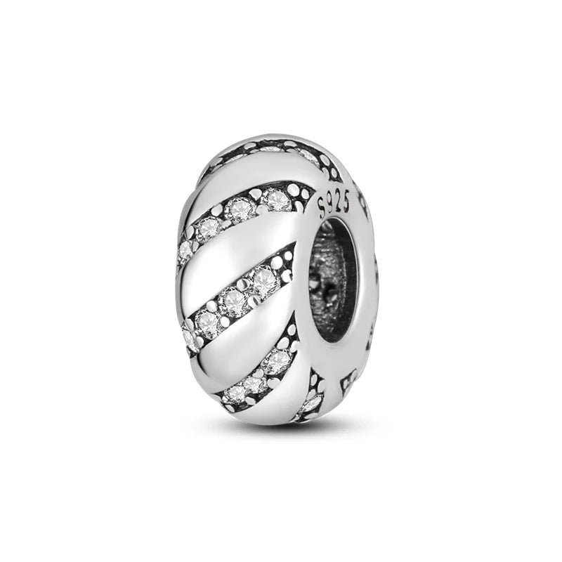 100% 925 Sterling Silver Rainbow Zircon Colorful Butterfly Dragon Shaped Silicone Stopper Charms Beads Fit DIY Bracelets Jewelry Econic Blanks