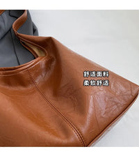 Autumn and Winter Vintage Women's Bag Large Capacity Suede Shoulder Bag Solid Color Simple Casual Commuter Bag Retro Handbags Quick Pick Grocers