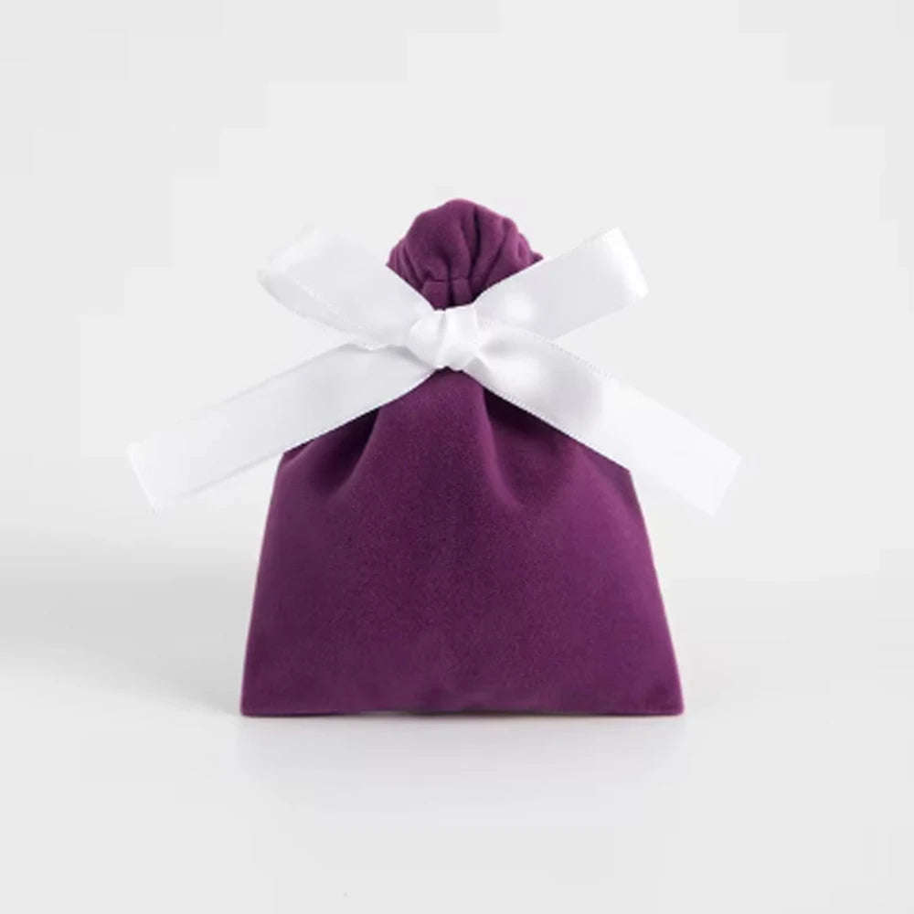 10pcs Green Jewelry Velvet Bag Ribbon Bowknot Pouches Gift Display Packing Storage Wedding Favors Travel Candy Drawstring Pocket Purest Peak