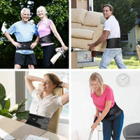 AOLIKES Lower Back Brace with 6 Stays Anti-skid Orthopedic lumbar Support Breathable Waist Support Belt for Gym Pain Relief Econic Blanks