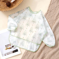 Elinfant 1PC Long Sleeve Bibs, Waterproof Feeding Bibs,Washable Burp Cloth,Coveralls Bibs,Easy To Clean,Wash-Free Eating Bibs Econic Blanks