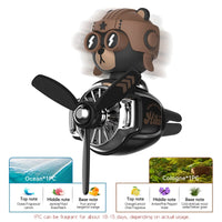 Rotating airplane pilot bear car air fresheners accessories interior decorations fan vent clips perfume fragrance diffuser aroma Econic Blanks