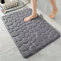 3D Non Slip Bathroom Mat Bath Mats Absorbent Doormat Carpet Cobblestone Embossed Door Floor Mats Machine Washable Quick Drying Quick Pick Grocers