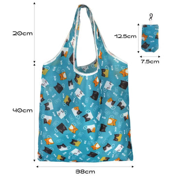 Reusable Shopping Bag Nylon Foldable Grocery Bag Creative Eco-Friendly Tote Bag Lightweight and Durable Quick Pick Grocers