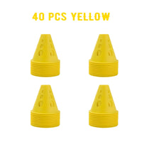 20/40/60 PCS Colorful Windproof Skate Marker Cones Roller Football Marking Cup Soccer Training Equipment Quick Pick Grocers