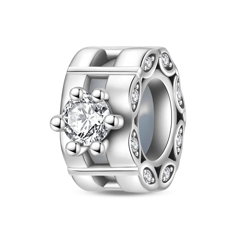 100% 925 Sterling Silver Rainbow Zircon Colorful Butterfly Dragon Shaped Silicone Stopper Charms Beads Fit DIY Bracelets Jewelry Econic Blanks