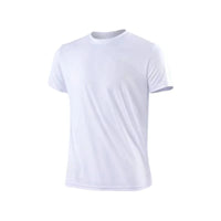Men's Quick Dry Short Sleeve Gym Running Moisture Wicking Round Neck T-Shirt Training Exercise Gym Sport Shirt Tops Lightweight Econic Blanks