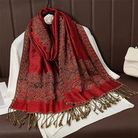Luxury Brand Autumn Cashmere Pashmina Shawl Lady Wrap Warm Winter Scarves Design Print Female Foulard Cotton Stoles Scarf 2023 Quick Pick Grocers