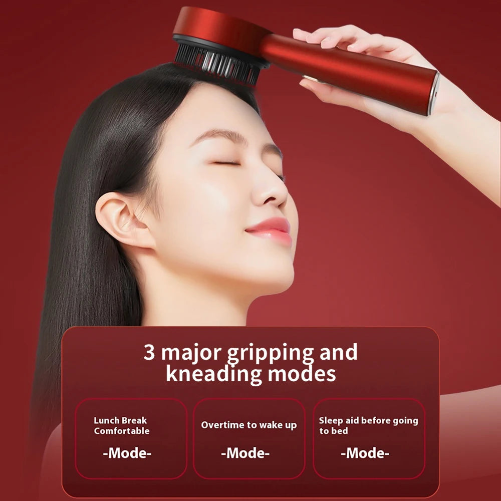 3 Modes Electric Vibration Massage Comb Red Light Therapy Hair Growth Massage Scalp Brush Oil Liquid Applicator Head Massager Quick Pick Grocers