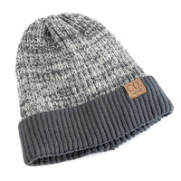 New Unisex Two-Tone Winter Hats Add Fur Lined Men And Women Fashion Warm Beanie Cap Casual Winter Knitted Hats Purest Peak