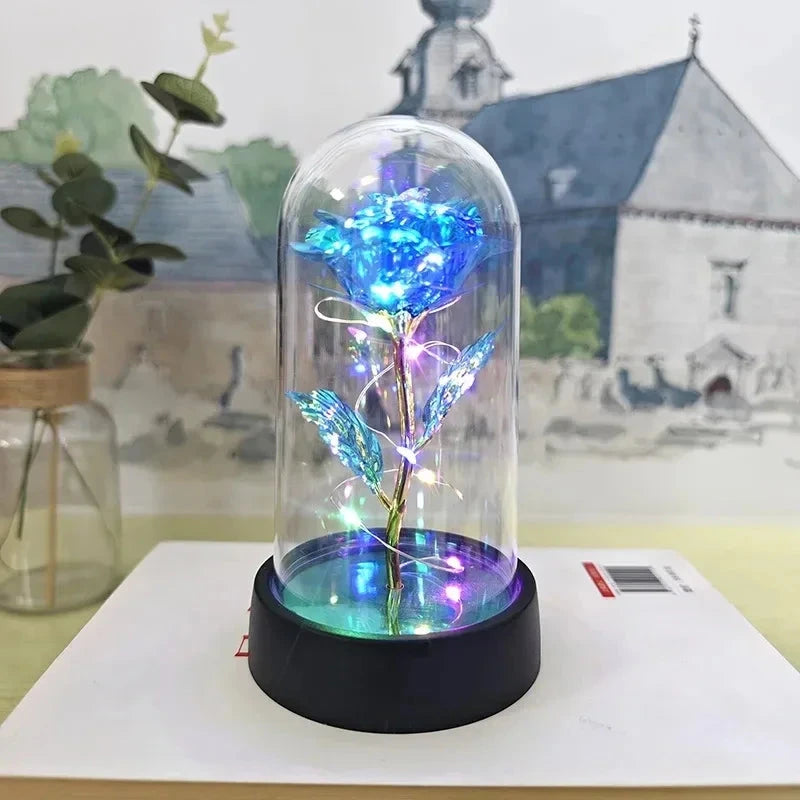 Rose Light Beautiful Realistic Looking Night Light Rose Eternal Flower Party Supplies LED Simulation Rose Flower Valentine's Day Econic Blanks