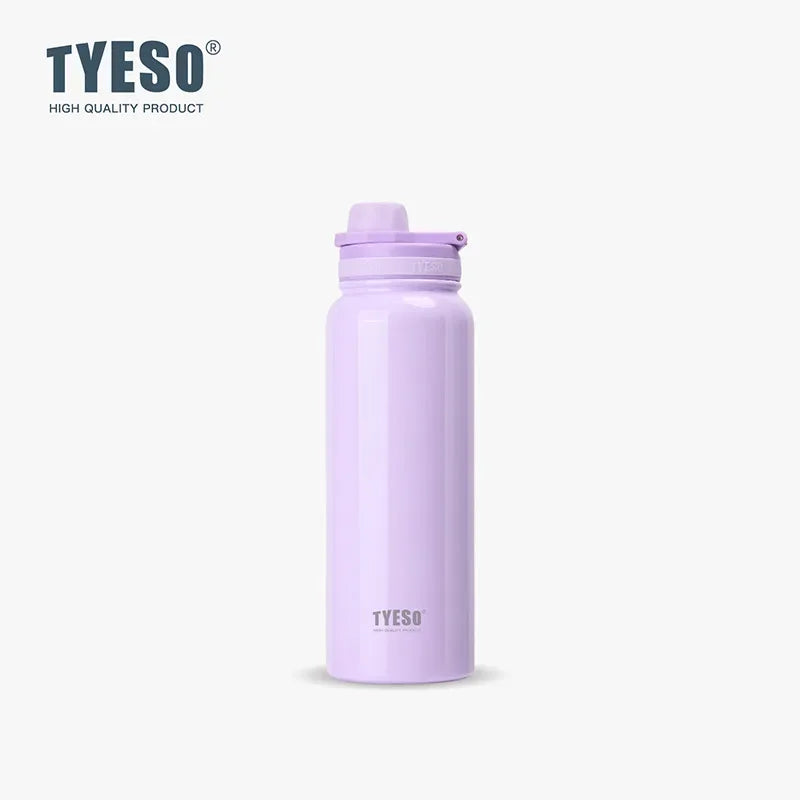 TYESO Stainless Steel Thermal Water Bottle Portable Tumbler Sport Vacuum Flask Keeps Cold and Heat Thermal Mug Car Insulated Cup Quick Pick Grocers