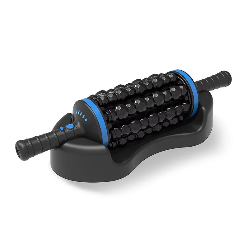 NEW Cordless Roller Body Massage Rechargeable Vibrators 360 Rolling Percussive Massager Muscle Relaxation Back Foot Leg Relaxer Purest Peak