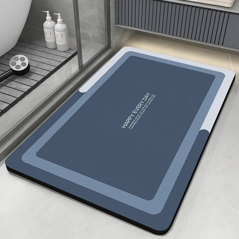 Diatomaceous Earth Bath Mat Bathroom Rug Absorbent Non-slip Floor Foot Mats Quick Dry Shower Carpet Toilet Pad Doormat Washable Quick Pick Grocers