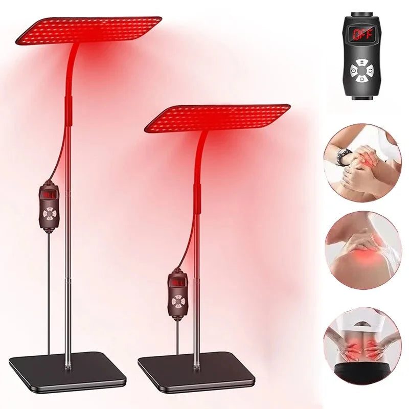 660nm 850nm Near Infrared Light Panel Red Light Lamp With Timer Face and Body Home Use Relief Pain Device with Adjustable Stand Quick Pick Grocers