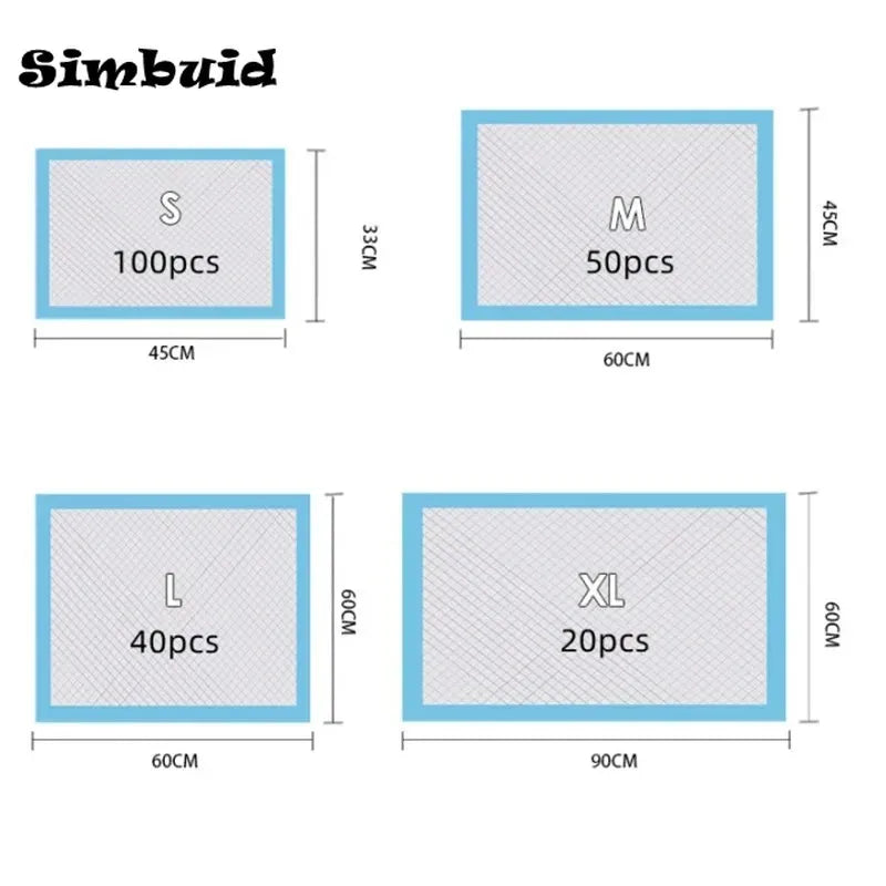 Super Absorbent Pet Diaper Dog Training Pee Pads Disposable Healthy Nappy Mat For Cats Dog Quick-dry Econic Blanks