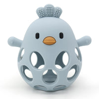 1PC Baby Silicone Teether Toys Cartoon Chick Shape Baby Toys Hollow Out Baby Care Equipment Chewing Training Baby Products Quick Pick Grocers