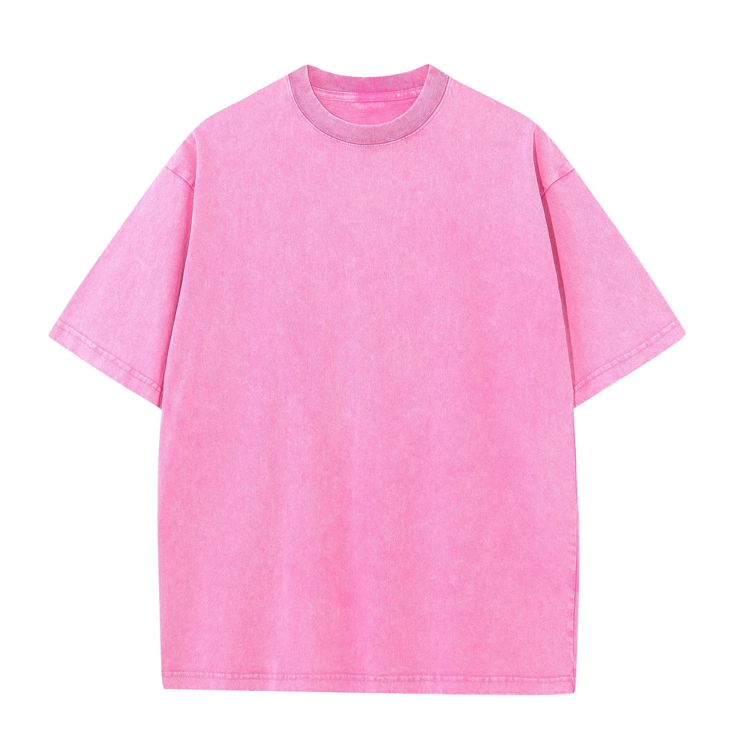 Men's Summer T-shirt 230G Heavy Cotton Vintage Washed T-Shirts Oversized Short Sleeve Loose Streetwear Short Sleeve Tops Tee Quick Pick Grocers