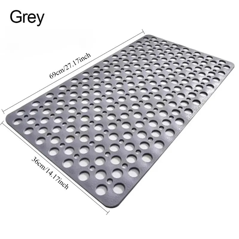 Bath Mat With Drain Holes Non Slip Bath Mat Easy Clean Bathtub Mat With Drain Holes And Suction Cups Bathroom Accessories Quick Pick Grocers