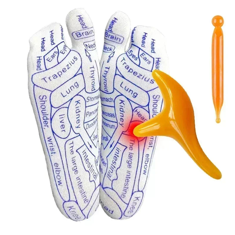 Physiotherapy Foot Care Massage Relieve Tired Feet Sock Acupressure Foot Massager Reflexology Socks Foot Acupoint Massage Tool Quick Pick Grocers