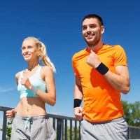 New Breathable Cotton Wristband Set for Men and Women Sweat Absorbent Wrist Sweatbands for Tennis Football Basketball Running Quick Pick Grocers