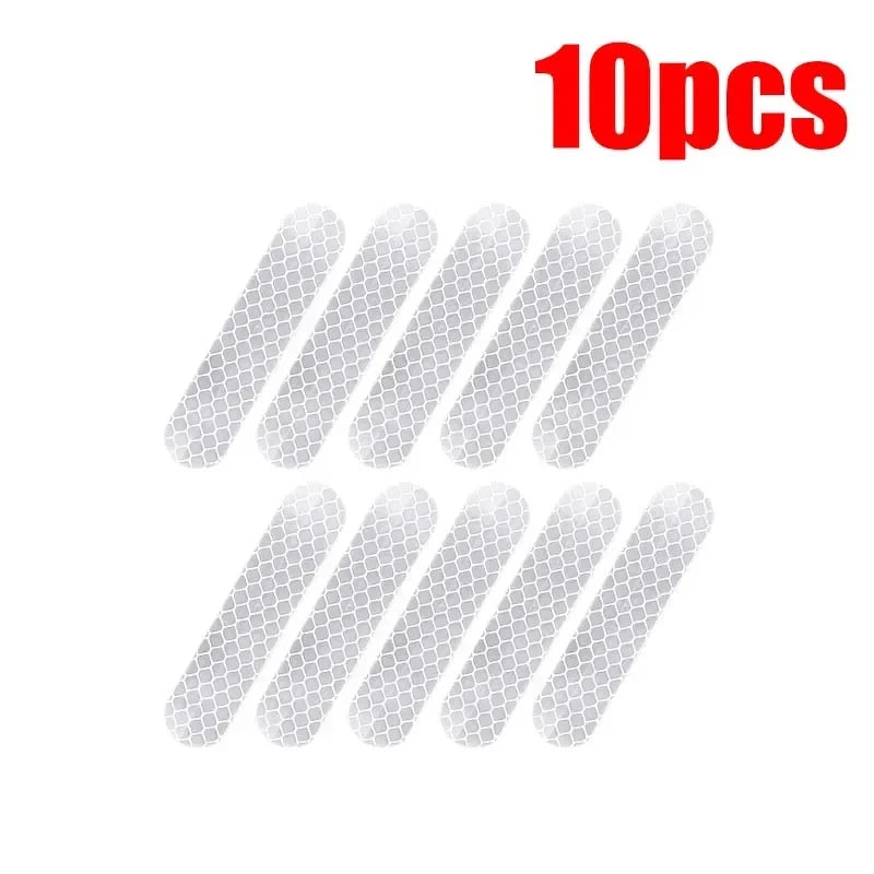 10-100Pcs Motorcycle Helmet Warning Reflective Stickers Night Safety Driving Decorative Strips Sticker Bicycle Moto Car Decals