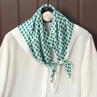 Luxury Print Satin Silk Square Scarf for Women Shawl Hijab Neckerchief Female Hair Ribbon Headband Fashion Wrap Bandana 2023 New Econic Blanks