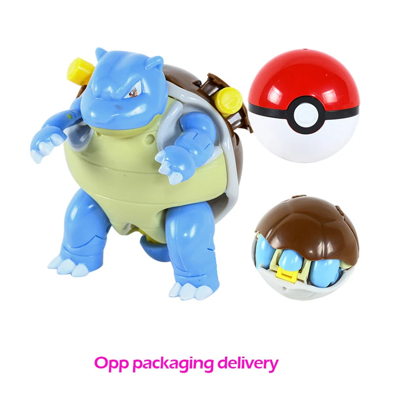 Figure Pokemon Pokeball transform Pikachu Charizard Venusaur Blastoise Mewtwo Gyarados Solgaleo Lunala Eevee poke ball toy gift Quick Pick Grocers