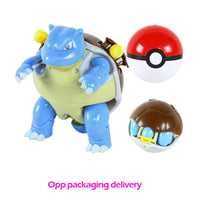 Figure Pokemon Pokeball transform Pikachu Charizard Venusaur Blastoise Mewtwo Gyarados Solgaleo Lunala Eevee poke ball toy gift Quick Pick Grocers