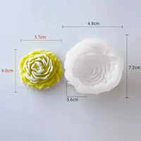 3D Peony Candle Silicone Mold DIY Relief Flower Soap Resin Plaster Mould Home Decor Chocolate Cake Ice Baking Making Tool Gifts Econic Blanks
