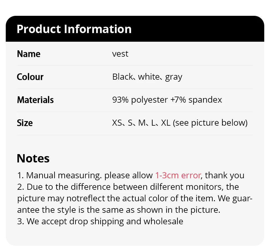 3-piece Ladies Solid Color Vest Fashion Joker Young Woman Threaded Camisole Quick Pick Grocers