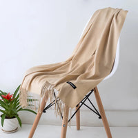 Fashion Solid Scarf Women Cashmere Soft Winter Warm Scarves Hijab Female Long Headband Shawl Wraps Bandana Foulard 2022 Echarpe Quick Pick Grocers