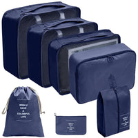 7/8/9/10 Pcs Set Travel Organizer Storage Bags Suitcase Packing Cubes Set Cases Portable Luggage Clothes Shoe Tidy Pouch Folding Econic Blanks